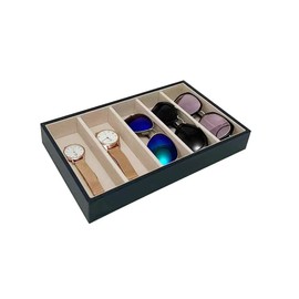 Svea Display 5 Slot High End PU Leather Velvet Drawer Divider Eyewear Storage Sunglasses Jewelry Show Tray Organizer