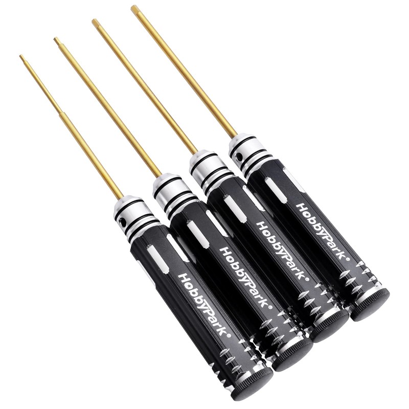 Hobbypark 1.5mm 2.0mm 2.5mm 3.0mm Hex Screw Driver Set Titanium