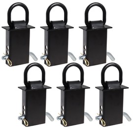 Trailer Stake Pocket D Ring 6 PCS 16200lbs Heavy Duty Removable Adjustable D-Ring Stake Pocket Tie Downs for Utility Trailers, Flatbed Trucks w/ 1/2" Hitch Pin