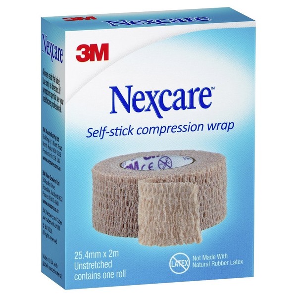 Nexcare Self Stick Compression Wrap Roll (25.4mm X 2m)