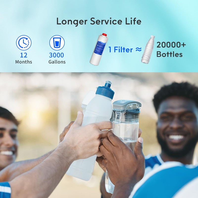 Lifefilter Filters Replacement for Elkay®, EWF3000 and Ezh20 Bottle Filling