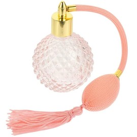 SCOLAND Vintage Perfume Spray Bottle Refillable Perfume Glass Atomizer Empty Crystal Bottle with Long Tassel (Pink), A7872749