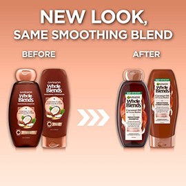 Garnier Champú y Acondicionador para el Cuidado del Cabello Whole Blendes Suavizante con extracto de aceite de coco y mantequilla de cacao , Kit