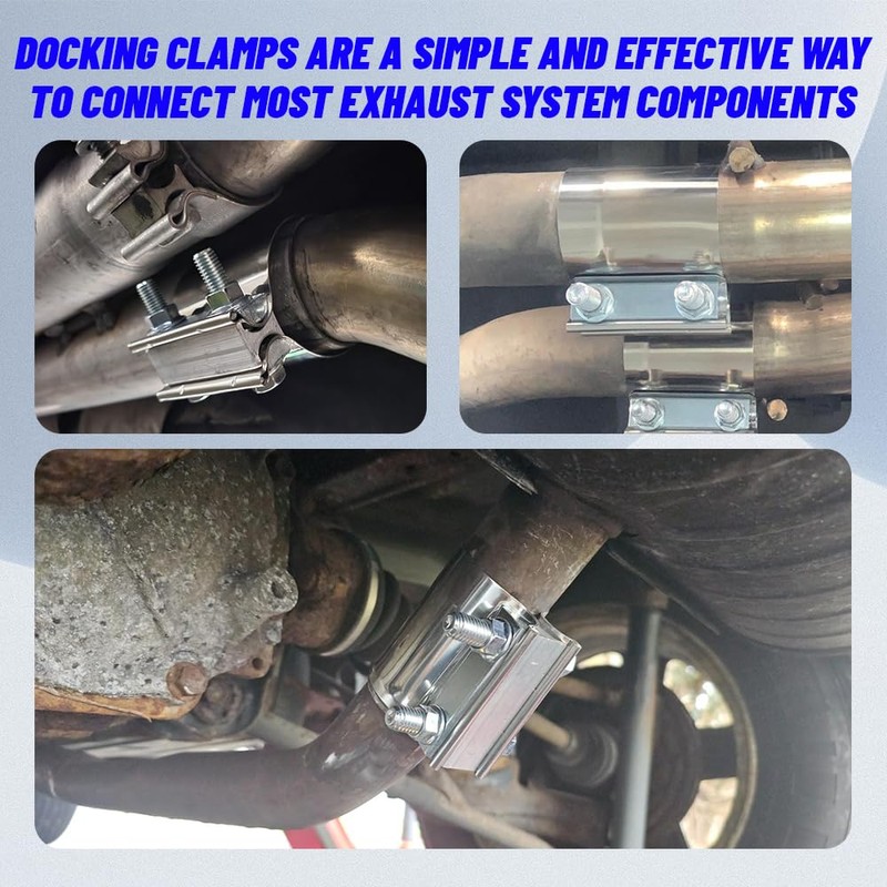PACLVIO Exhaust Clamp, Exhaust Pipe Clamp, 2.0'' Butt Joint Stainless