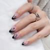 Leefrei Press on Nails - Glossy Black French Tip Press