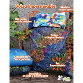 Bolsa Impermeable Wetbag Doble Cierre Para Pañales De Tela                                                                                            
