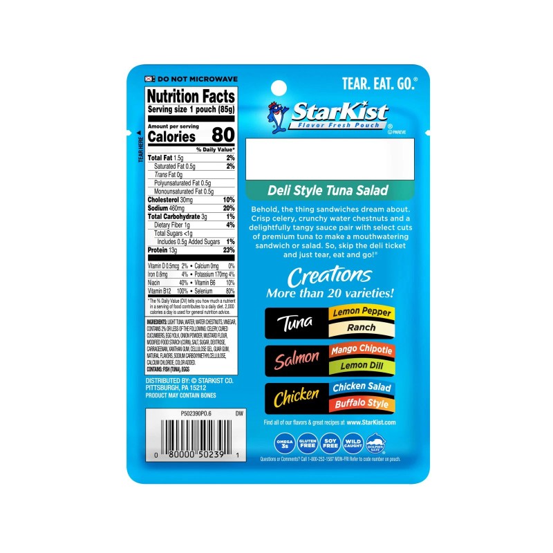 Starkist Tuna Creations Deli Style Tuna Salad, 3 Oz, Pack