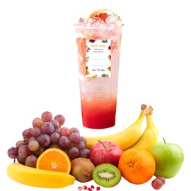 100pcs Plastic Juice Bottle Labels Stickers Fruit Juice Drink Bottle Stickers 1.6 x 2.4 Inch Juice Bulk Containers Bottles Label Stickers for 4oz 8oz 12oz Juice, Milk and Other Beverages Bottles