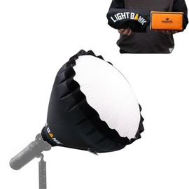 Flynoodle AIR Dome 40 Mini Softbox, Lightweight Inflatable Softbox for 100W & Below Power Light Source and Standard Cover for Industry 8-10CM, Double Air Valve Design, No Skeleton, No Steel Bar