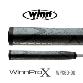 Winn Pro X 1.60 Putter Grip (Super Jumbo, Gray/Black), Pro X 1.60 WPX60-DG