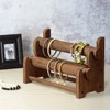Ikee Design Wooden 2-Tier Bar Bracelet/Bangle Jewelry Holder Stand Display