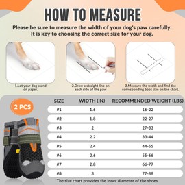 SlowTon Winter Dog Boots - Dog Shoes for Large Small Medium Dogs with Soft Non-Slip Rubber Sole for Snow Hardwood Floors, Waterproof Adjustable Dogs Paw Protector Booties Reflective (2 Pack,Black #6)