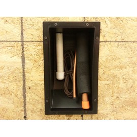 Black Line Set Rough In Box HVAC Contractors Termination Point for Line Set Condensation Drain & Low Voltage Wire