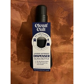 CleanCult Laundry Detergent Dispenser Glass Bottle 20fl Oz New!