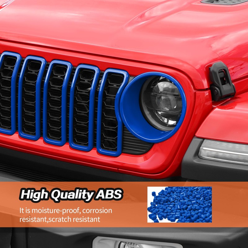 JeCar Grill Inserts for Jeep Wrangler JL JLU 2024+ Grill