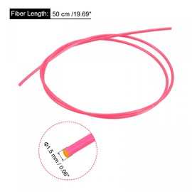 sourcing map Fiber Optic Rods PMMA 1.5mmx50cm for Sight Filament Red