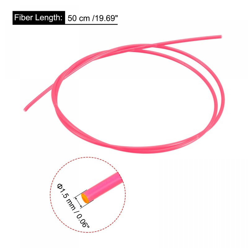 sourcing map Fiber Optic Rods PMMA 1.5mmx50cm for Sight Filament