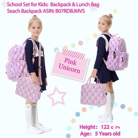 VX VONXURY Lunch Bag for Kids, Cute Lunch Box Bag Insulated Thermal Lunch Tote Bag for Boys Girls with Removable Shoulder Strap