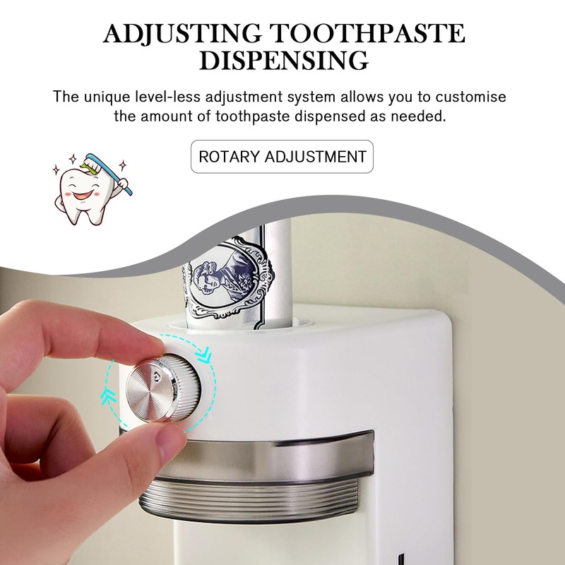 AVEKI Automatic Toothpaste Dispenser, Electric Toothpaste Dispenser for Bathroom, Wall