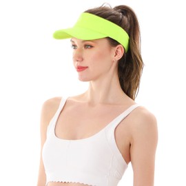 MK MATT KEELY Sun Visor Hat Sports Adjustable Baseball Cap with Outdoor UV Protection for Women Men Fluorescent Green