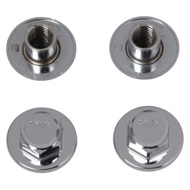 American Standard Brass Retrofit Cap Nut, Silver, for Use with Most Toilets, for Use with Grainger Item Number 20HK93, pkg. of 4