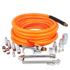 MELPRISU 17 Pieces Air Tool Kit 3/8" X 25ft PVC Air Compressor Hose Kit Air Compressor Accessories Kit