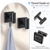 Woekme 5 Pieces Bathroom Hardware Accessories Set Matte Black Towel