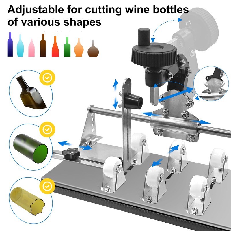 Smasener Wine Bottle Cutter,Glass Bottle Cutter Set, Wine Bottle Cutter
