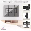 Importeek 3pz Soporte Pantalla Tv Monitor Vesa Ajustable 26-55 Pulgada