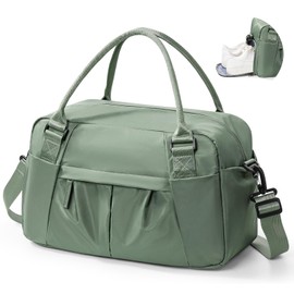 Travel Duffle Bag for Women Men, Weekender Bags with Shoe Compartment Carry on Overnight Bag Personal Item Bag Tote Bag Yoga Gym Duffel Bag Workout Bag Hospital Bag for Labor and Delivery Dark Green