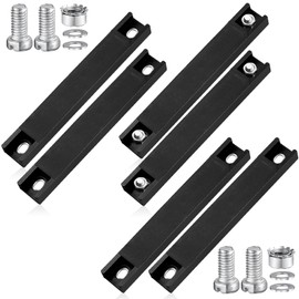 Wenqik 6 Pcs Magnetic License Plate Holder Temp Tag License Plate Mount Rubber Coated Magnet for Vehicles Car Truck Test Drive Plates Supplies, Black