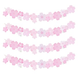 Seimeinoki Cherry Blossom Garland, 4 Pieces, Wall Decoration, Spring, Decoration, Stylish, Cherry Blossom Decoration, Interior Decoration, Birthday, School Entrance Ceremonies, Sports Festivals,