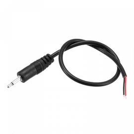 sourcing map 2.5 mm Male to Bare Wire TS 2-Pin Mono 3/32 Inch Jack Audio 0.25 m Pack of 2