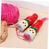 SUPVOX Knitting Doll Making Kit 4 Pcs Wooden Puppets 12