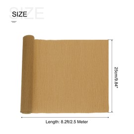 sourcing map Crepe Paper Roll 8.2ft Long 10 Inch Wide for Wedding Ceremony Various Large Festivals Decoration,Coffee