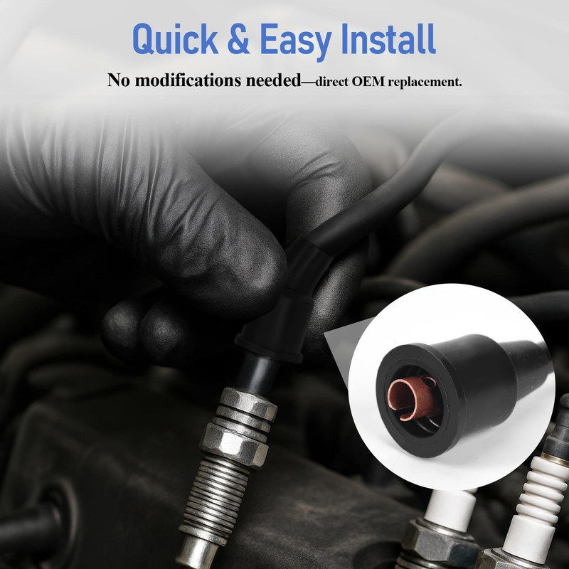 Atesilor 6 Pack Spark Plug Wires Compatible with Mercury &