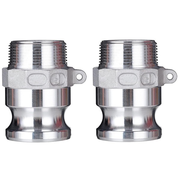 EASTRANS Aluminum 2" Camlock Fittings Type F, 2 PCS Cam