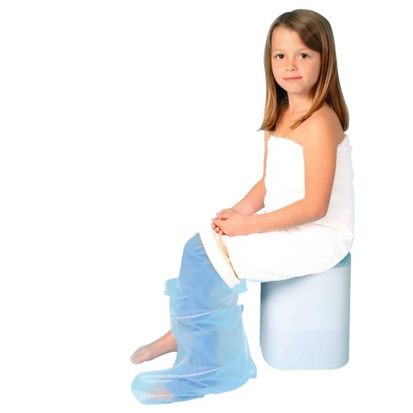 Carex, Cast Protector, Leg, Youth Size (33" Long), Durable, Latex-Free Waterproof Plastic with Tightly Sealing Plastic Ring, Keep Leg Casts Dry and Protected