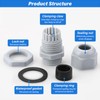Leyrens 20 Piece Cable Gland Set, IP68 Cable Grommets Waterproof,