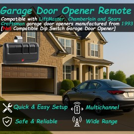 3 Replacement Garage Door Opener Remote,𝐎𝐧𝐥𝐲 Compatible with Liftmaster Chamberlain Sears Craftsman Garage Door Opener Remote 893MAX,Black,3 Pack