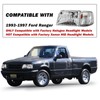 SOCKIR Headlight Assembly Replacement for 1993-1997 Ford Ranger Headlights +