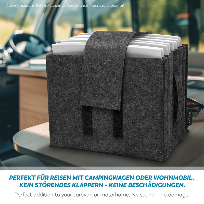 Rubberneck Felt Plate Holder | Motorhome Crockery Storage for Plates