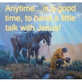 Horse cowboy western   Jesus spiritual quote  refrigerator magnet 3 1/2  "X 4  "