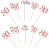 ZHUOWEISM 15 PCS Happy 80th Birthday Centerpiece Sticks Eighty Hello