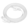 Cable Ethernet Plano Blanco CAT6 Gigabit 8 Núcleos Par Trenzado