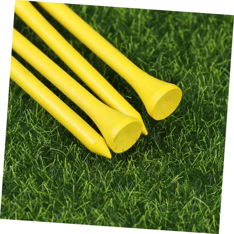 WOONEKY 100pcs Golf Tees Wooden Yards for Tee Box Friction