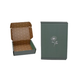 7x5x2 Set of 4 Shipping Mailing Boxes Anti-scratch Coating Small Cardboard Corrugated Box Waterproof coating for Gifts Jewerly Cosmetics Electronics Luxury box Green