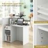 MAT EXPERT Reception Desk, Front Desk with Open Shelves, Lockable