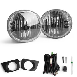 RP Remarkable Power, LED Fog Light for 2006 2007 2008 2009 4Runner Front Pair LED DRL Fog Lights Bumper Lamps with White LED Bulbs and Wiring Harness and switch Clear Lens Kit FL12226