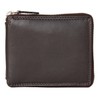 Kabana Brown Zip-Around Genuine Leather Wallet Without Logos or Markings
